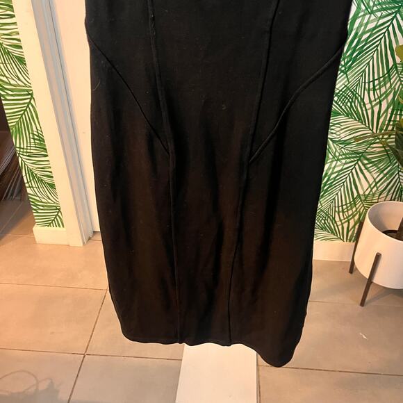 Helmut Lang Women's Black Square Neckline With Sleeveless Mini Dress Size Small - Picture 4 of 11